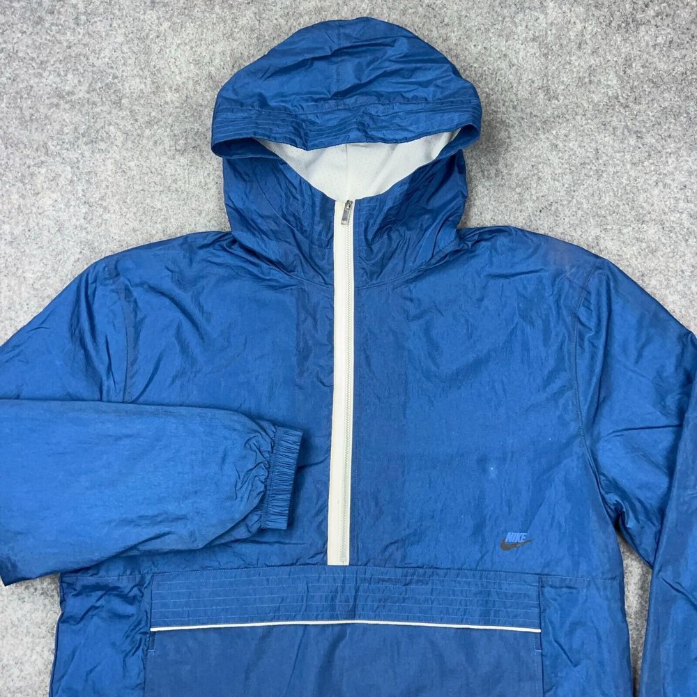 Nike Anorak Jacket Mens Large Blue Sportswear Style Essentials Lined Hooded Gorp